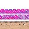 Spray Painted Crackle Glass Beads Strands CCG-Q002-10mm-09-5