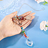 1Pc Wire Wrapped Alloy & Natural Mixed Stone Chips Tree of Life Hanging Suncatchers HJEW-TA0001-45A-5