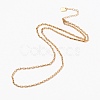 Brass Box Chain Necklaces NJEW-H206-01B-G-2