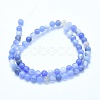 Natural Blue Chalcedony Beads Strands X-G-G765-30-6mm-2