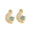 304 Stainless Steel Rhinestone Pendants STAS-L308-02C-G-1