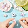 10Pcs 5 Colors Opaque Acrylic Beads MACR-FS0002-35-5
