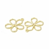 Rack Plating Alloy Flower Open Back Bezel Pendants LS-FIND-G052-30LG-2