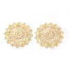 Brass Filigree Joiners Links KK-F772-09G-1