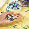 120Pcs 8 Colors Assembled Synthetic Stone and Trochus Shell Beads G-TA0002-31B-6