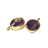 Natural Amethyst Oval Pendants G-K371-01G-07-2