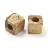 Natural Picture Jasper European Beads G-F580-B05-2