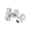 Anti-Tarnish Rhodium Plated 925 Sterling Silver Screw Clasps STER-K173-06P-2