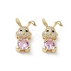 Brass Micro Pave Mixed Color Cubic Zirconia Pendants KK-A299-07G-1
