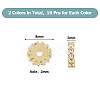 DICOSMETIC 20Pcs 2 Colors Brass Micro Pave Cubic Zirconia Bead Spacers ZIRC-DC0001-17-2