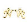 Golden Plated Alloy Letter Pendants PALLOY-J718-01G-N-1