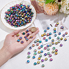 150Pcs 10 Colors Electroplate Glass Beads GLAA-AR0001-79A-3