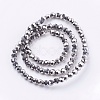Electroplate Glass Bead Strands X-EGLA-R042-4mm-06-2