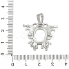 Brass Pendant Cabochon Settings KK-S521-17D-P-3