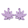 Painted Poplar Wood Pendants WOOD-S045-066H-2