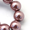 Baking Paint Pearlized Glass Pearl Round Bead Strands X-HY-Q003-4mm-58-3
