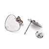 Non-Tarnish 304 Stainless Steel Stud Earring Findings STAS-I183-07B-07P-3