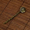 12mm Transparent Clear Domed Glass Cabochon Cover for Iron Hair Bobby Pin DIY Making DIY-X0071-NF-2