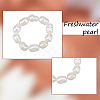 1Pc Natural Pearl Beaded Stretch Finger Ring for Women RJEW-AN0001-02-3