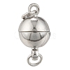 Platinum Brass Magnetic Clasps with Loops X-KK-MC020-NF-2