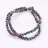Faceted Rondelle Electroplate Glass Bead Strands X-EGLA-D020-3x2mm-74-2