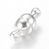 Round Brass Magnetic Clasps with Loops KK-D331-S-2