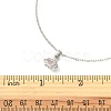 Light Rose Rhinestone Crown Pendant Necklace with Cable Chains NJEW-FZ00019-4