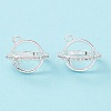 Rack Plating Brass Pave Clear Cubic Zirconia Bead Cage Pendants KK-G464-10S-2