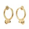 8Pcs 4 Colors Brass Clip-on Hoop Earring Converters Findings X1-KK-ZZ0001-12-3