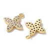 Brass Micro Pave Clear Cubic Zirconia Pendants KK-Q031-31G-01-2