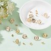 CREATCABIN 16Pcs 8 Style Brass Stud Earring Findings KK-CN0001-90-4