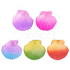 5Pcs Spray Painted Natural Scallop Shell Big Pendants SSHEL-TA0001-24-1