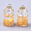 Glass Bottle Pendants GLAA-T001-04B-2