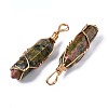 Natural Unakite Big Pendants G-T122-70C-3
