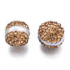 Polymer Clay Rhinestone Beads RB-S056-21-01-3