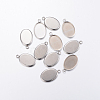 Tarnish Resistant 304 Stainless Steel Pendant Cabochon Settings X-STAS-H383-12P-3