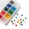 10 Colors Electroplate Glass Beads EGLA-JP0002-01B-8mm-5