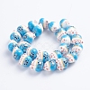 Handmade Printed Porcelain Beads PORC-G004-C01-2