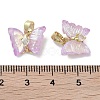 Golden Rack Plating Brass Micro Pave Cubic Zirconia Pendants KK-R161-06G-03-3