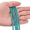 1 Strand Dyed Dark Cyan Round Synthetic Turquoise Beads Strands X-TURQ-G106-4mm-02E-2