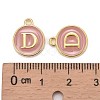 Golden Plated Alloy Enamel Charms ENAM-S118-07D-3