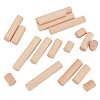 20Pcs 4 Style Round Wooden Sticks WOOD-NB0002-16B-1