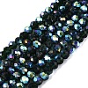 AB Color Plated Transparent Glass Rondelle Beads Strands EGLA-T029-2mm-10R-1