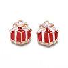 Christmas Alloy Enamel Pendants X-ENAM-Q442-57-2