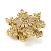 Brass Micro Pave Cubic Zirconia Beads KK-D378-19G-01-2