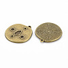 Tibetan Style Alloy Pendant Enamel & Rhinestone Settings TIBEP-N010-005AB-RS-2