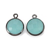 Brass Glass Charms KK-C228-01B-2