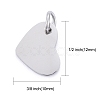 Tarnish Resistant 201 Stainless Steel Stamping Blank Tag Charms STAS-S105-T618-1-3