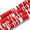 Handmade Polymer Clay Beads Strands CLAY-R089-6mm-136-1