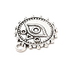 Tibetan Style Alloy Pendant Rhinestone Settings PALLOY-M198-22AS-3